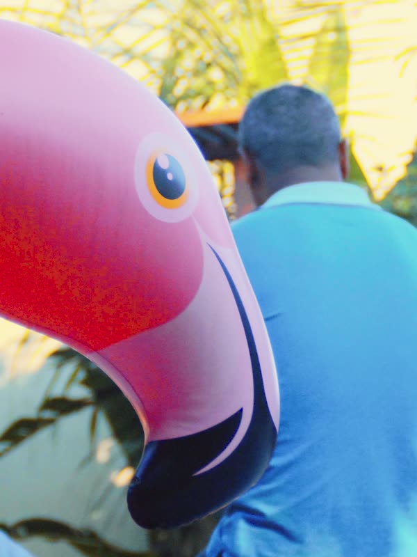 Cobertura de evento com mascote inflável